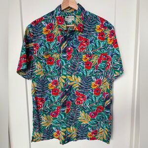 J.Crew Men's Floral Camp Shirt - Size M